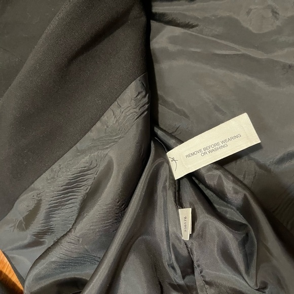 Ann Taylor Loft Plain Black lined one button blazer jacket w/ pockets Size 10 - Picture 12 of 12